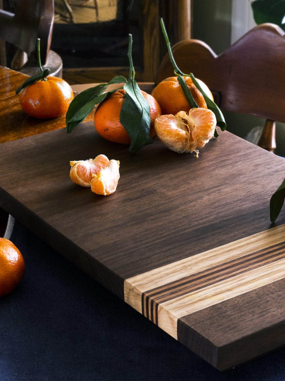 Clever Toad Originals - Black Walnut/Ash/Cherry Cutting Board - Large Size