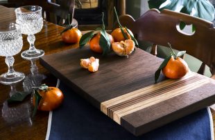 Clever Toad Originals - Black Walnut/Ash/Cherry Cutting Board - Large Size